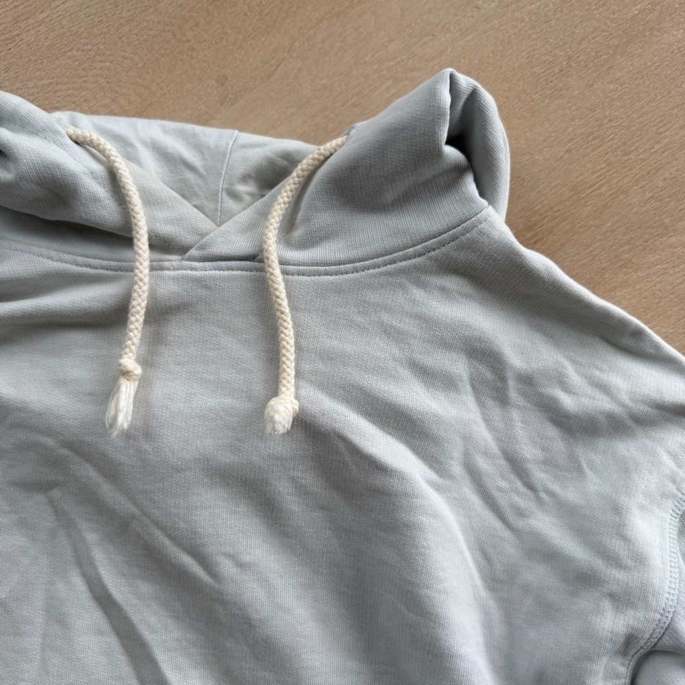 Baby Blue 100% Cotton, Crop Hoodie